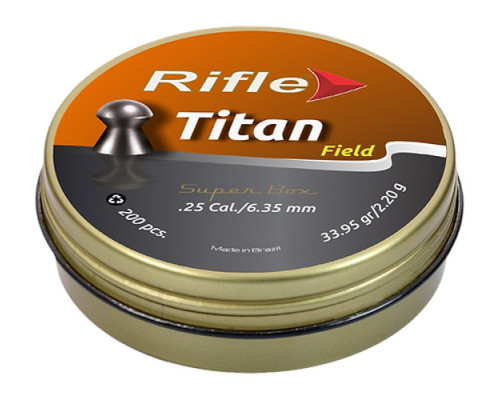 Пули Rifle Field Series Titan 6,35 мм, 2,20 грамм, 200 штук
